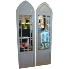 Pair of Arched Mirrored Panels