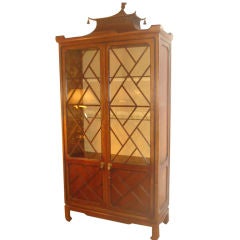 Exceptional Pagoda  Glass Panel Cabinet