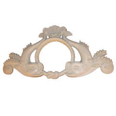 Vintage Lacquered Double Dolphin Mirror