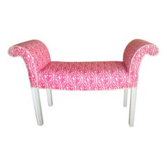 Restored Mid Century Fun Fuchsia Bench