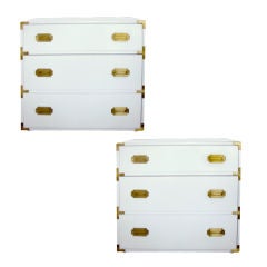 Pair of Restored Campaign Dressers
