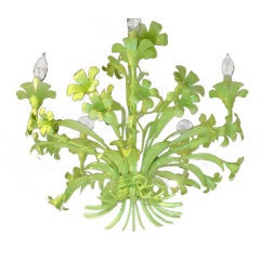 Lacquered Vintage  Metal  Chandelier