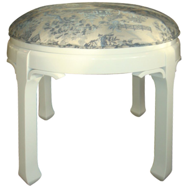 Vintage Large Regency Lacquered Ottoman