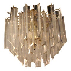Mid Century Lucite  Prism Chandelier