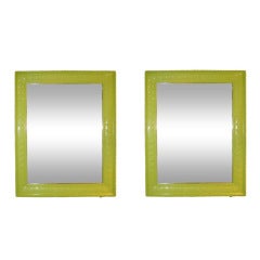 Pair of  Lacquered Vintage Mirrors