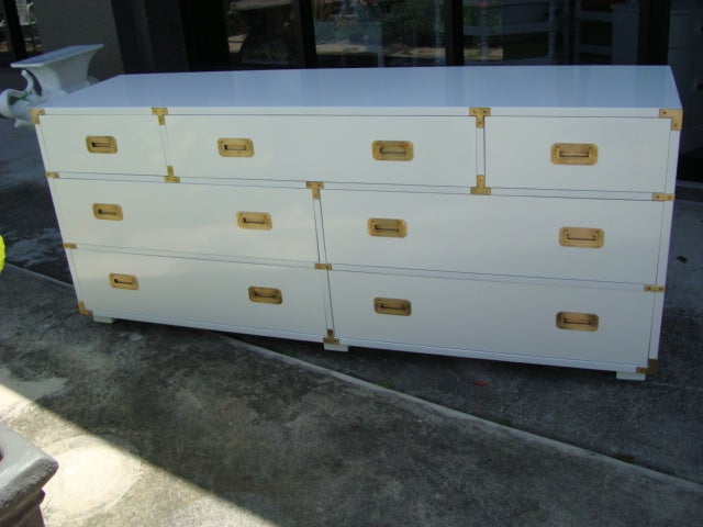 20th Century Lacquered Vintage Campaign Dresser