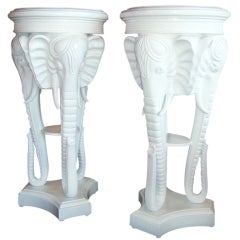 Pair of Vintage  Elephant Pedestals