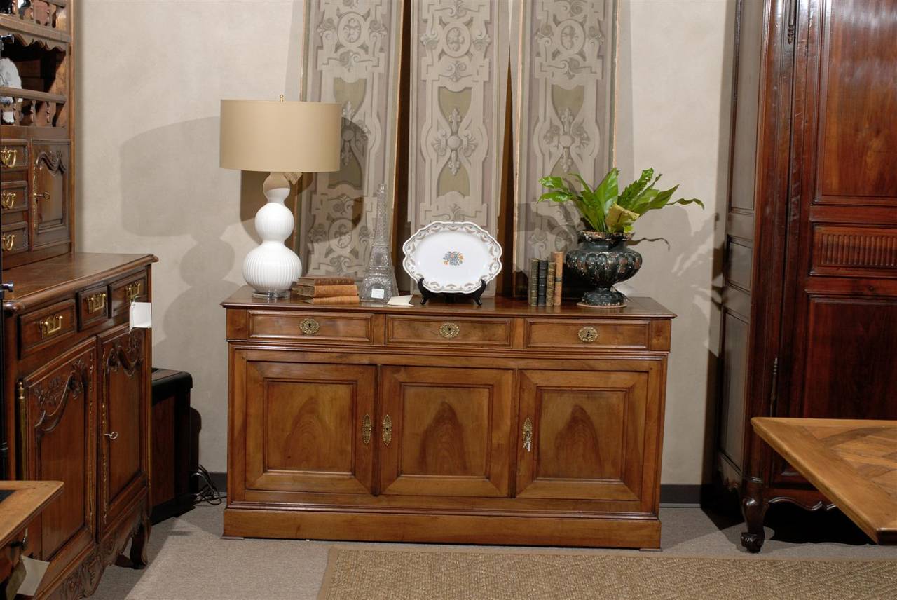 French Period Louis Philippe Walnut Enfilade