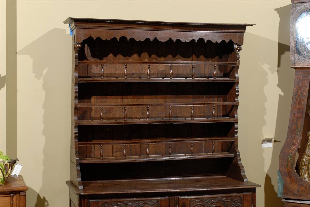 19th Century Oak Vaisselier from Normandy, Circa 1860 For Sale 1