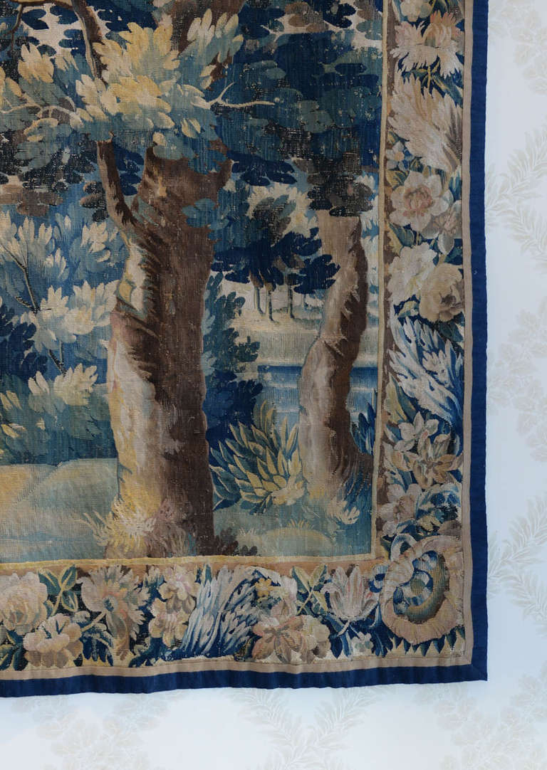 18th Century Brussels Tapestry in Silk and Wool circa 1760 2