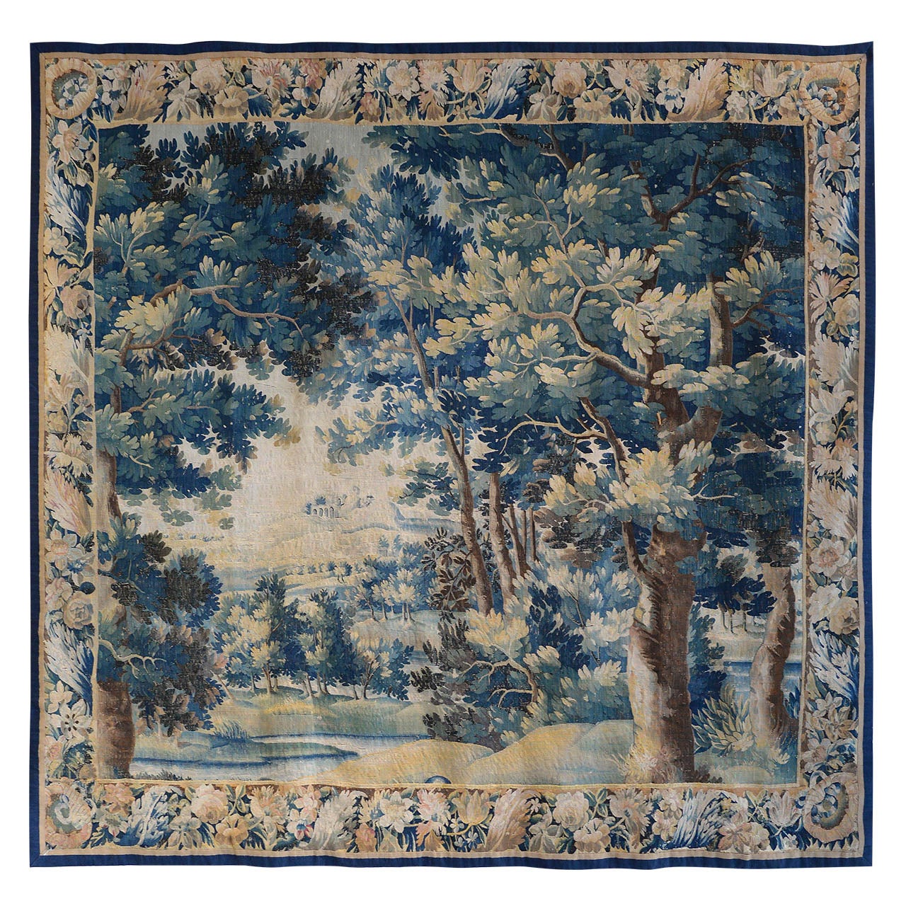 18th Century Brussels Tapestry in Silk and Wool circa 1760