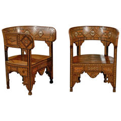 Pair of 19th Century Syrian Armchairs