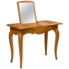 Mid-Century French Dressing Table in Beech by Arbus