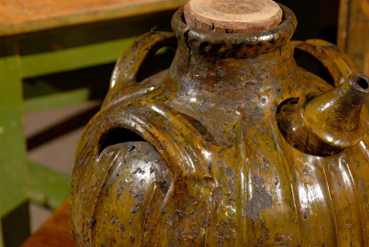 19th Century Terracotta Oil Pot from France, Circa 1860 For Sale 3