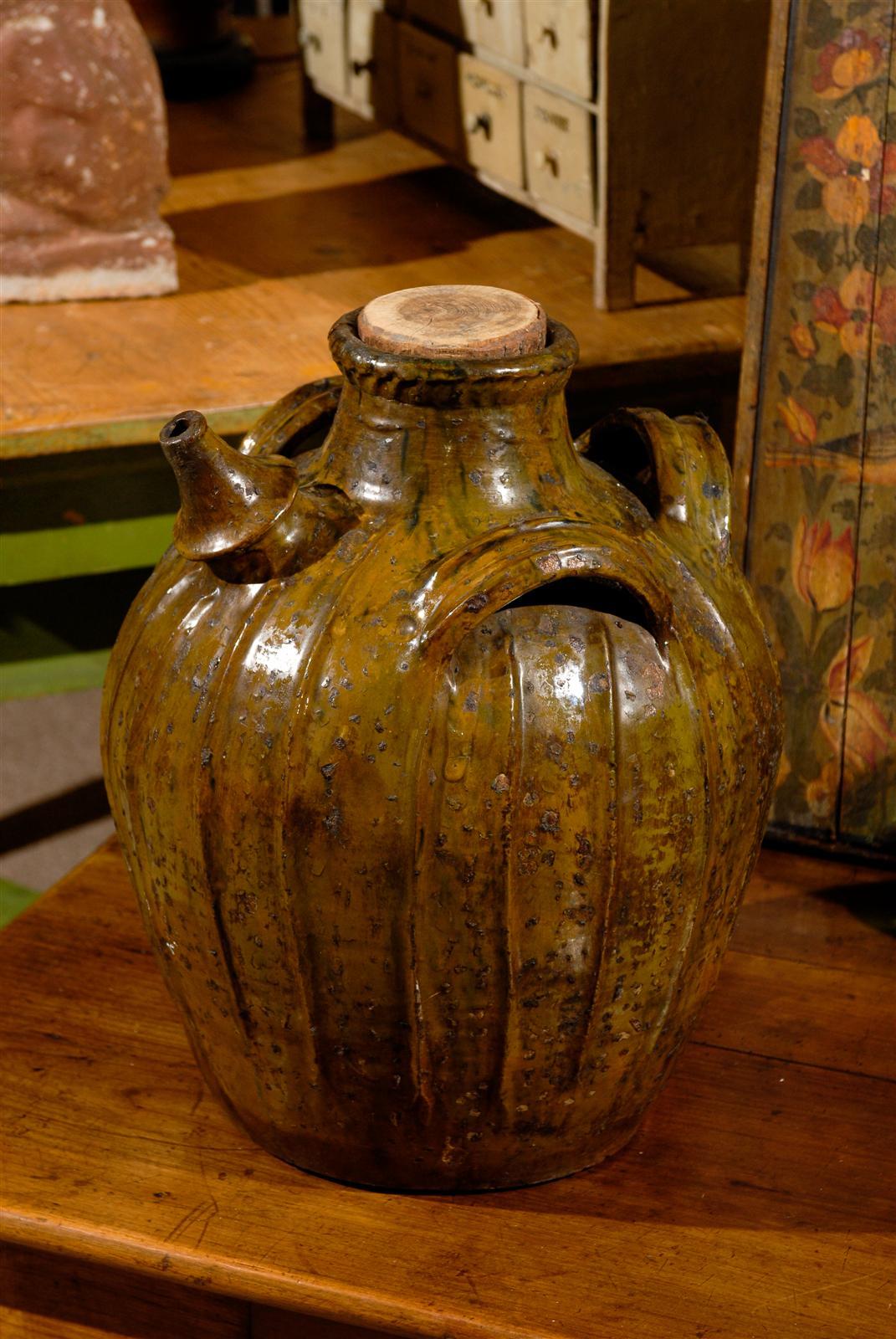 19th Century Terracotta Oil Pot from France, Circa 1860 For Sale 1