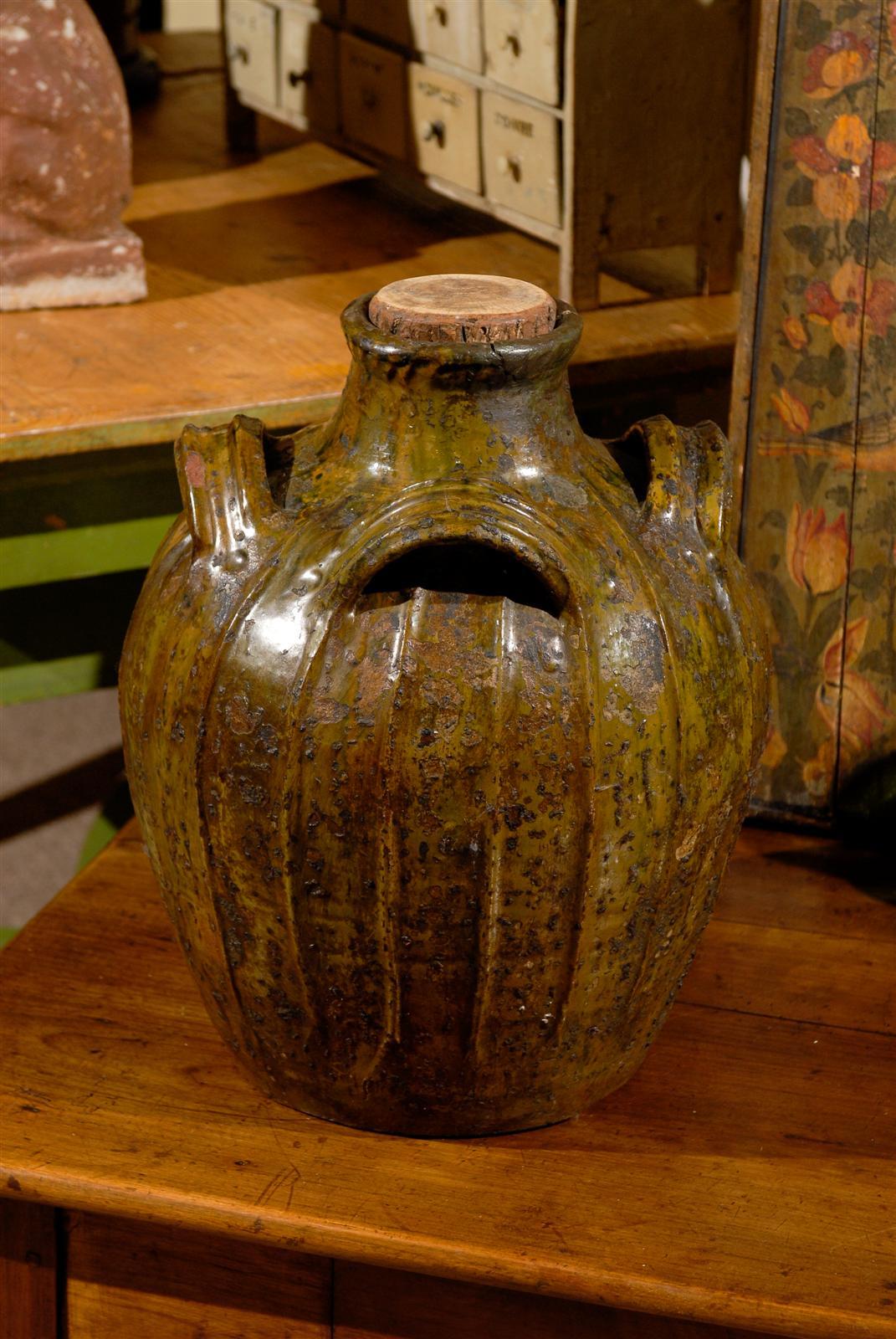 19th Century Terracotta Oil Pot from France, Circa 1860 For Sale 5
