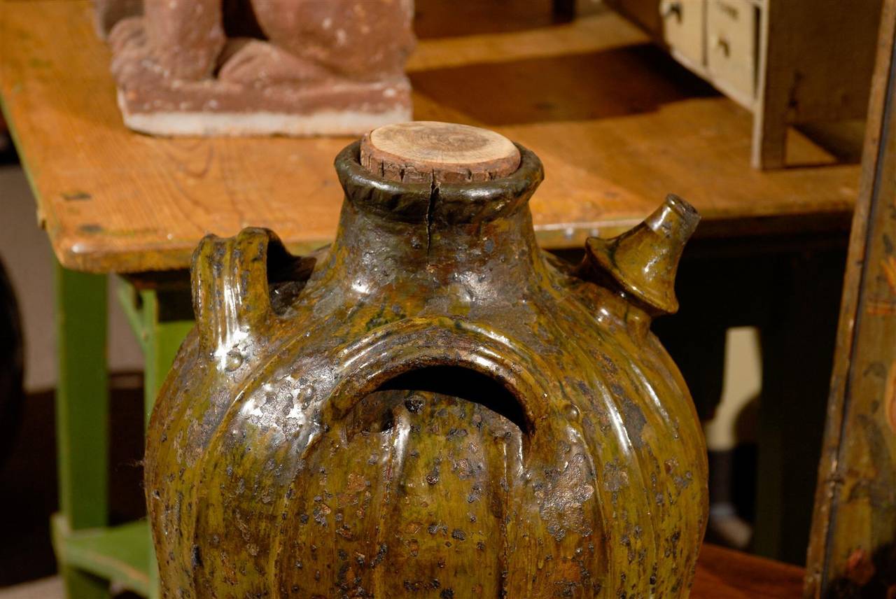 19th Century Terracotta Oil Pot from France, Circa 1860 For Sale 4