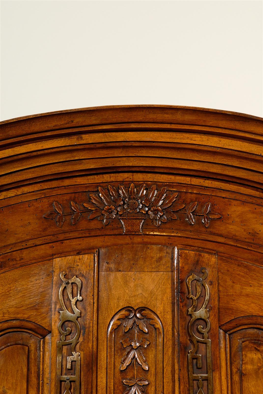 Carved 18th Century Provencal Armoire in Walnut