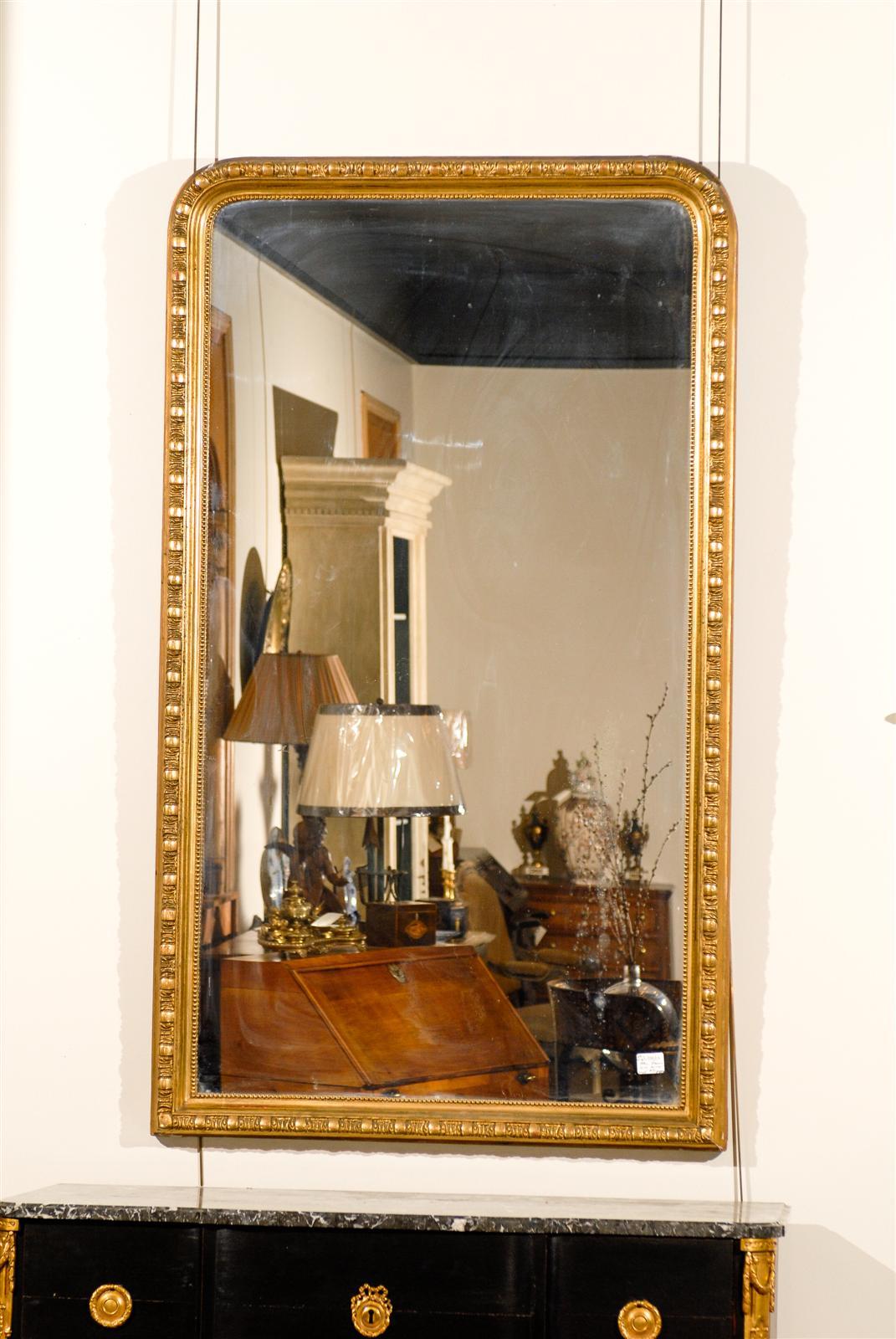 Large 19th Century Gilded Wood Mirror from France