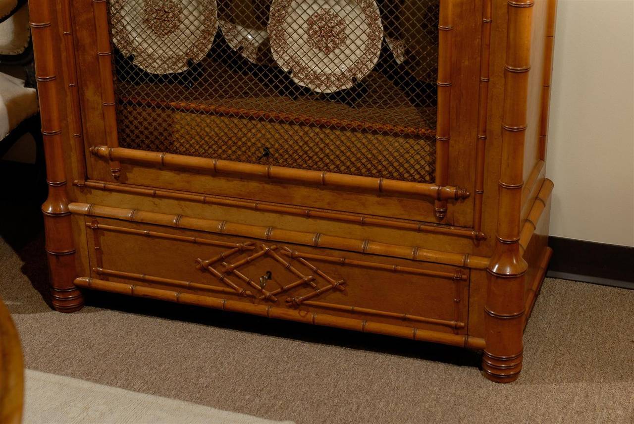 19th Century Faux Bamboo Bonnetiere 4