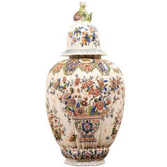 Vintage Large Delft Temple Jar