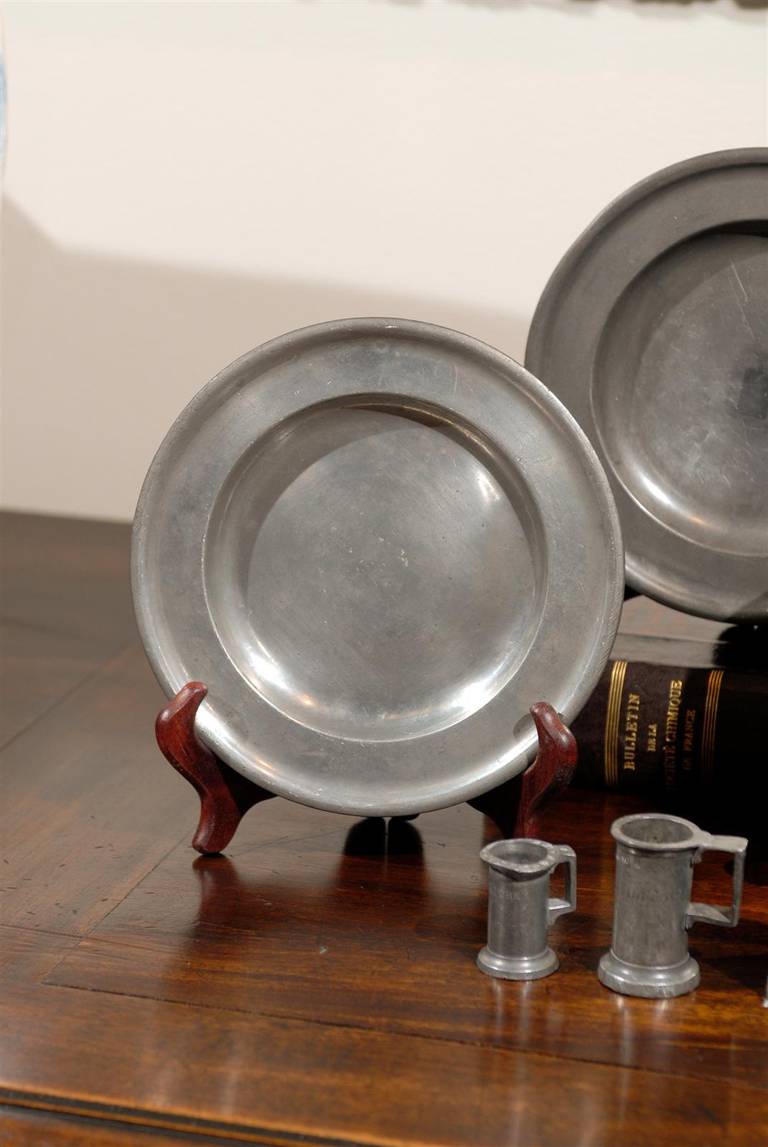 Collection of 19th Century Pewter (plates are sold) 2
