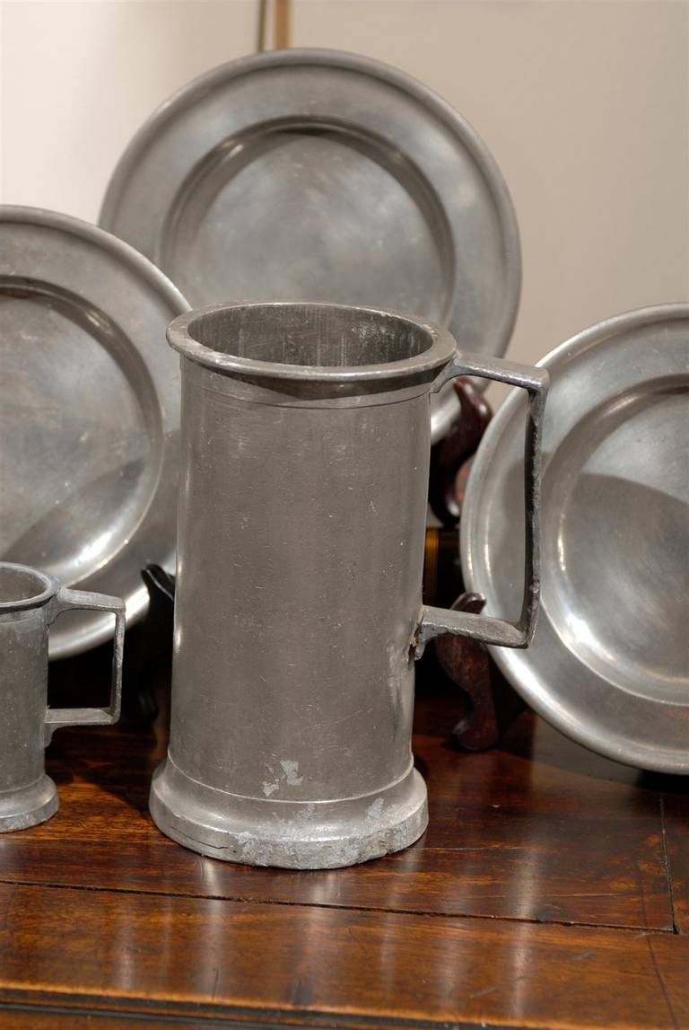 Collection of 19th Century Pewter (plates are sold) 1
