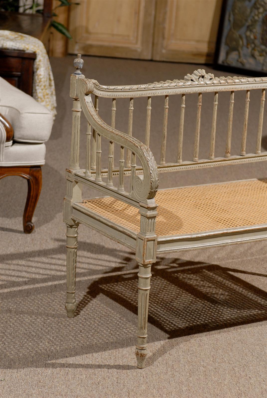 Painted Louis XVI Style Bench 3