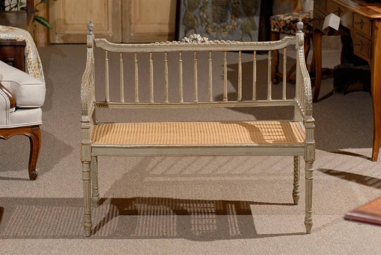 Painted Louis XVI Style Bench 2