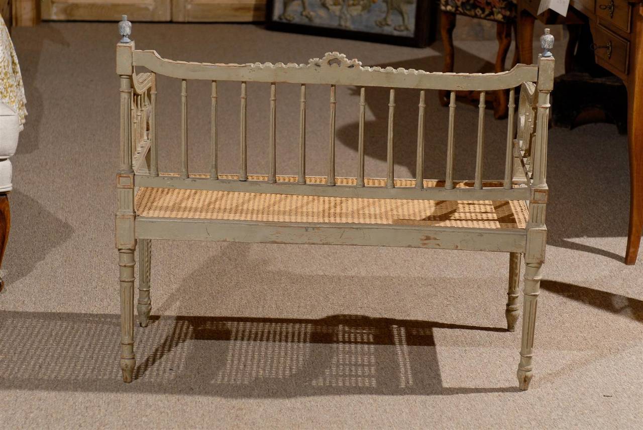 Painted Louis XVI Style Bench 1
