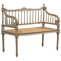 Painted Louis XVI Style Bench