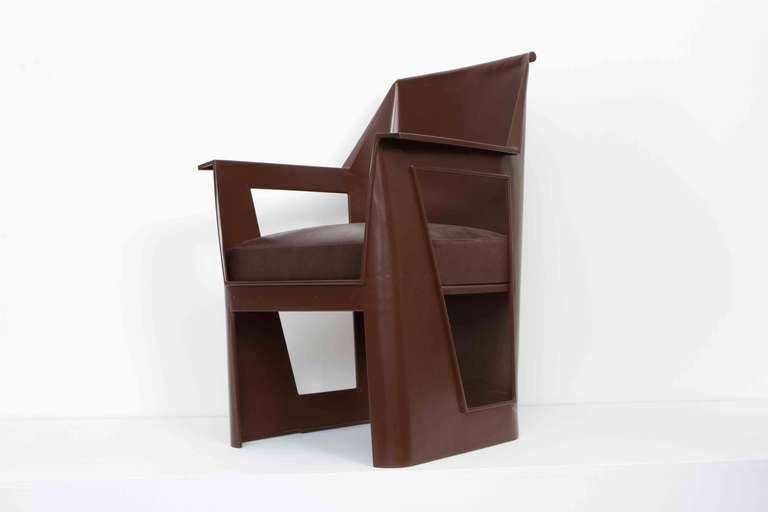 French Rene Prou Modernist Metal Chair, Circa 1930