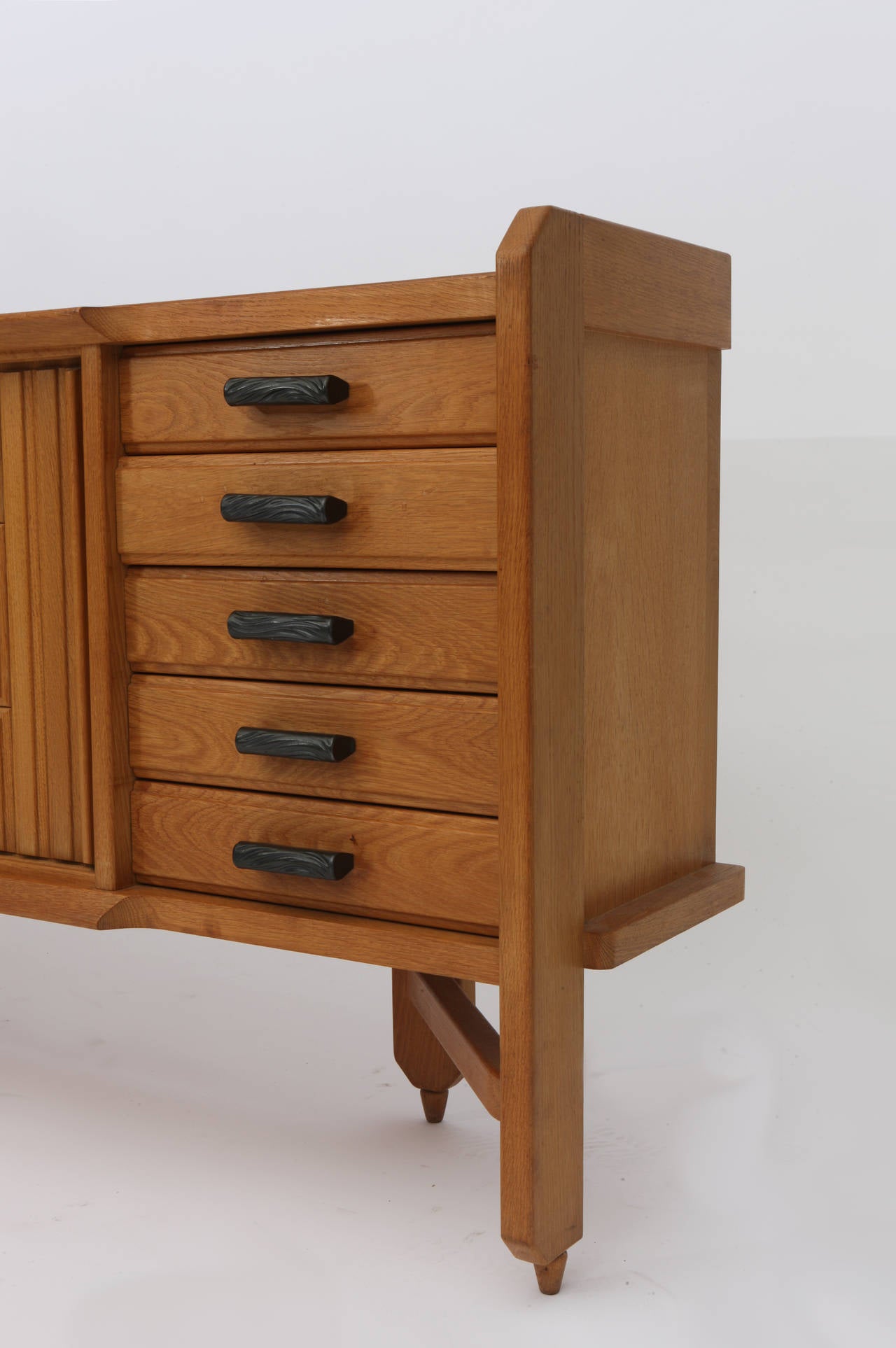 Guillerme et Chambron Sideboard, circa 1950 In Good Condition In New York, NY