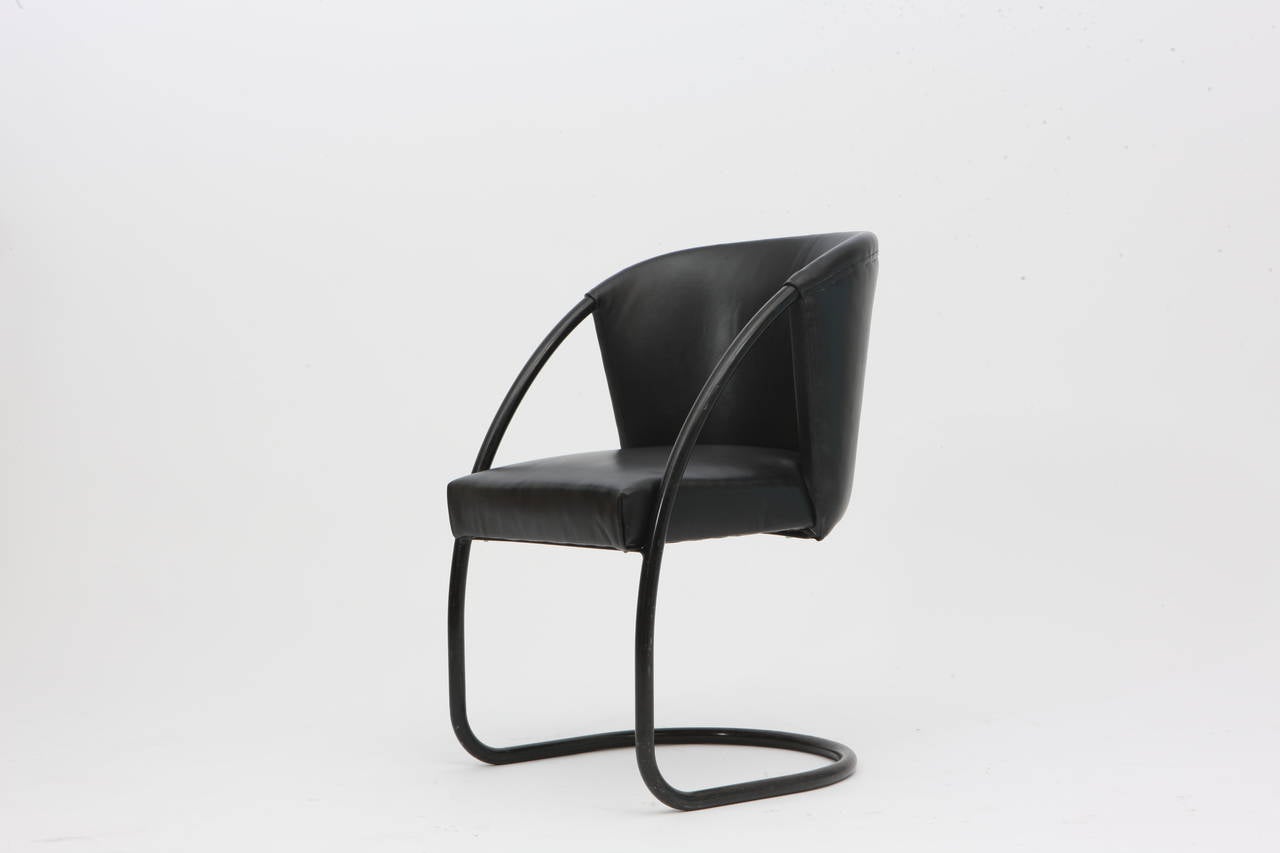 Mid-20th Century Jacques Adnet Modernist Armchair, circa 1930