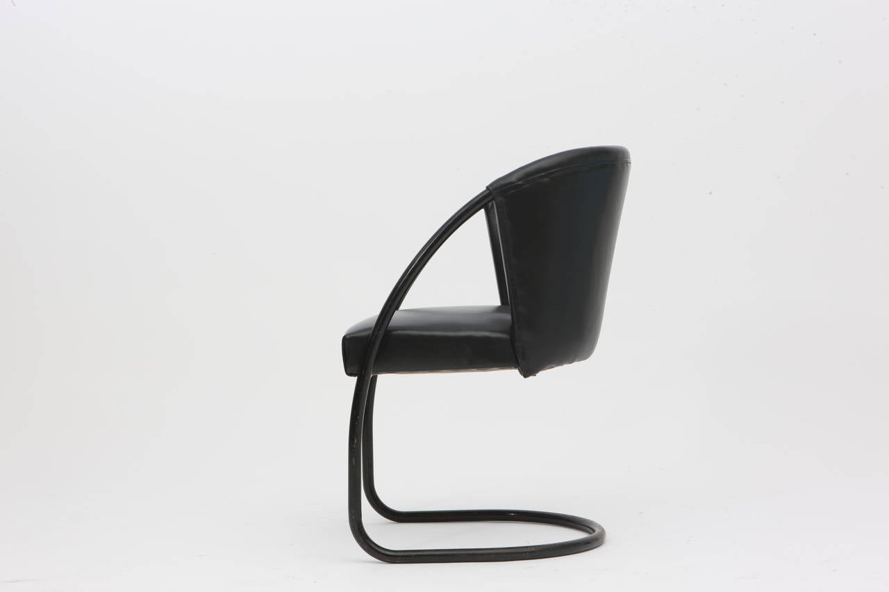 French Jacques Adnet Modernist Armchair, circa 1930