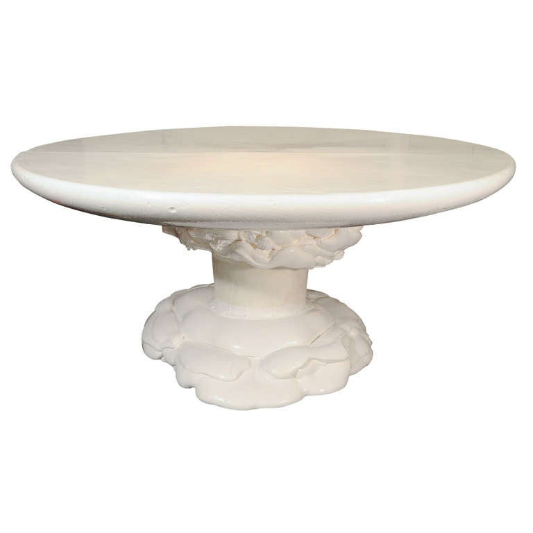 Round Dining Table in Polyurethane by Louis Durot