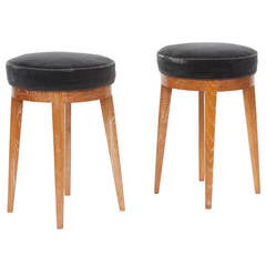 Francisque Chaleyssin Pair of Stools, circa 1950