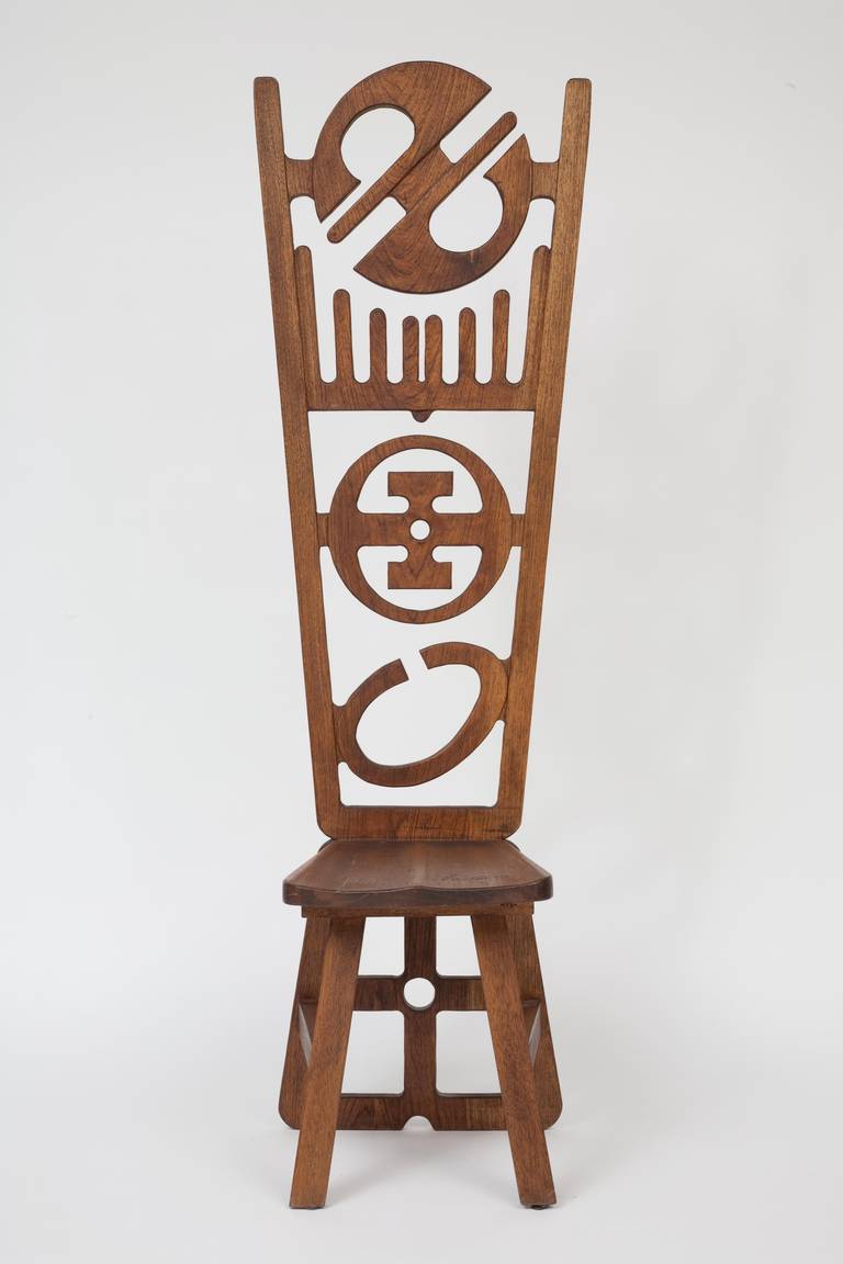 Alain Satie - Sculptural chair, c. 1973
Wood