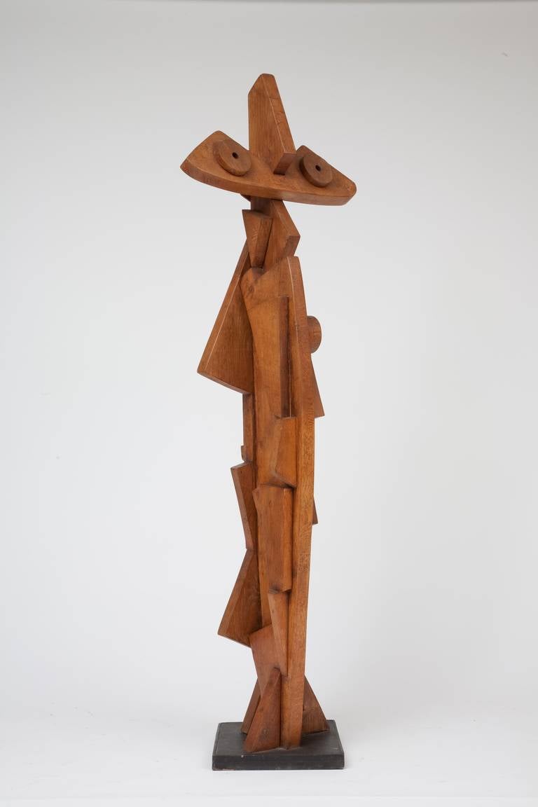 Ricardo Santamaria Wood Totem "La Déesse", circa 1973