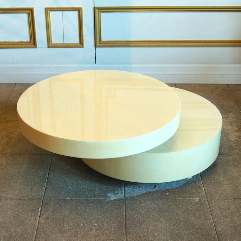 Lacquered Goat Skin Coffee Table, Attributed to Aldo Tura 1