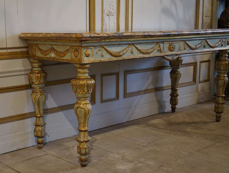 Neoclassical Italian painted console, late 18th century In Good Condition In Los Angeles, CA