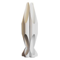 White Enamel and Aluminum Lamp by Reggiani
