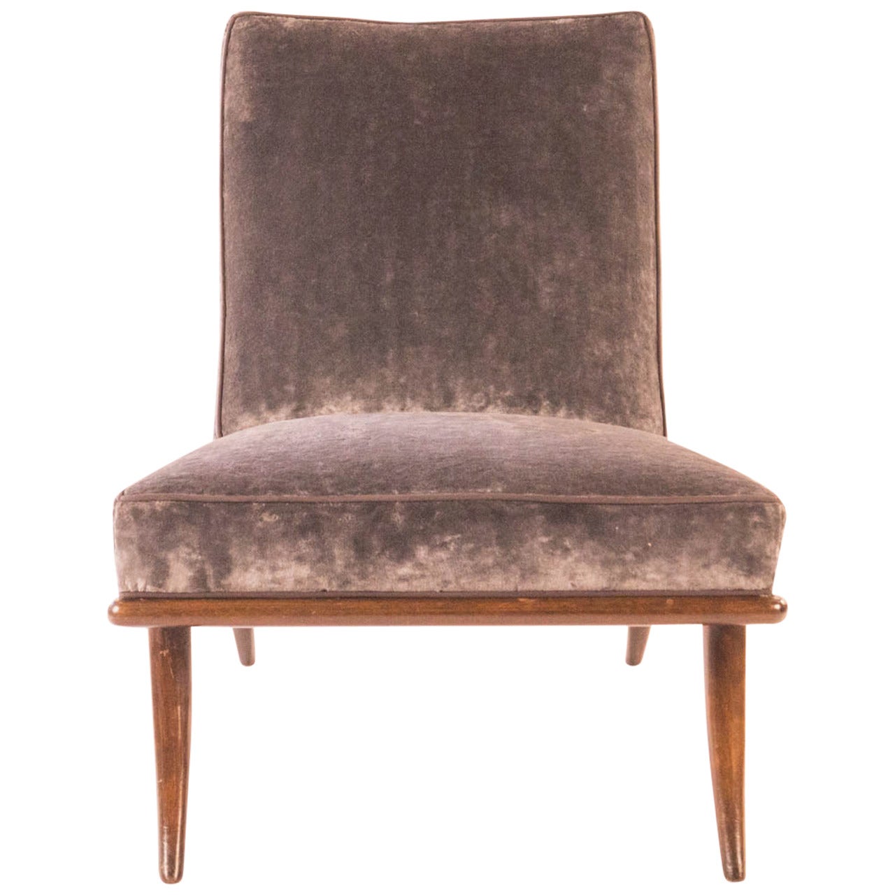 Sabre Leg Slipper Chair by T.H. Robsjohn-Gibbings, Mid-20th Century