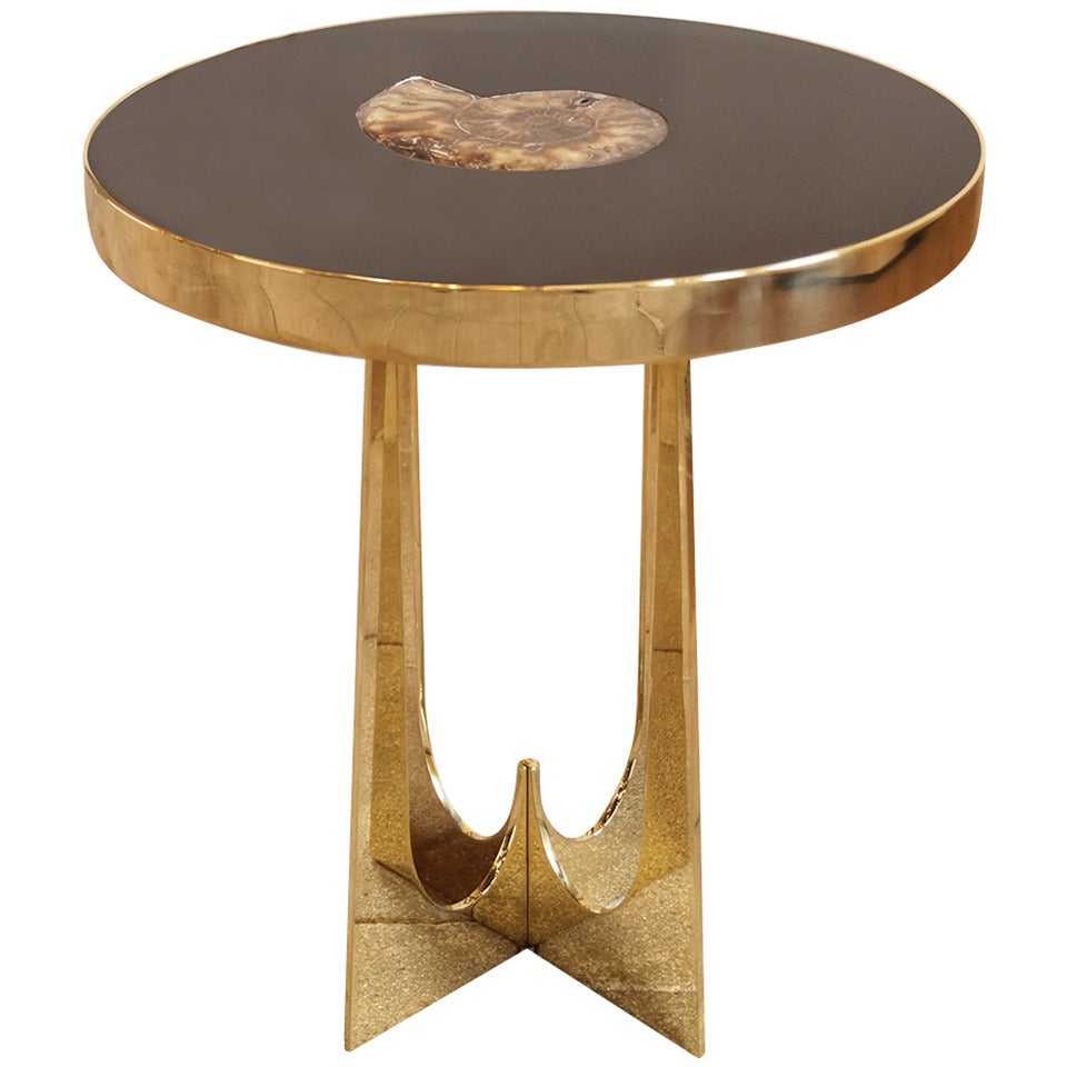Brass and Resin Side Table by Adam Thomas Hebb, USA, 2014 at 1stDibs