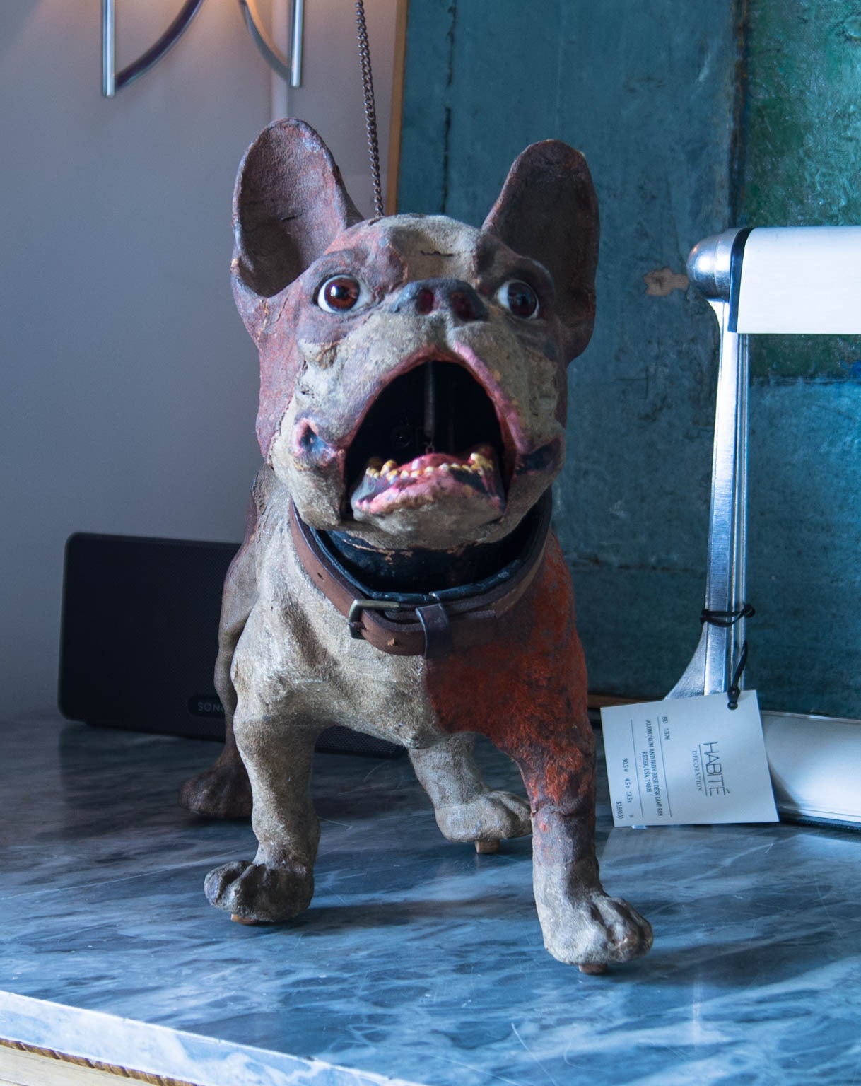 Early 20th Century Rare Papier Mâché Sculpture of a Dog, France, 1920s