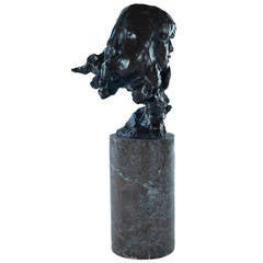 Portrait of Ellie Bronze Bust by Paul Suttman, USA, 1960s