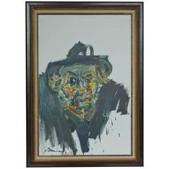Oil on Canvas by Bernard Damiano, 1960s, France