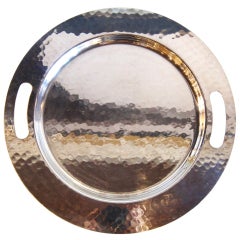 Silver-Plated Serving Tray Marked Calegaro
