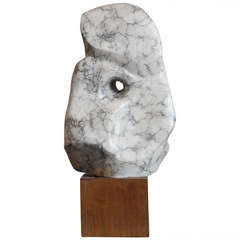 Marble Sculpture on Wood Base
