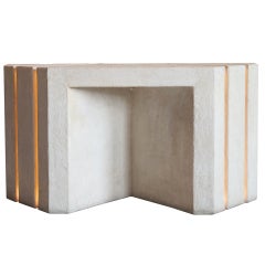 Neon & Faux Stone Console in the Taste of Sottsass